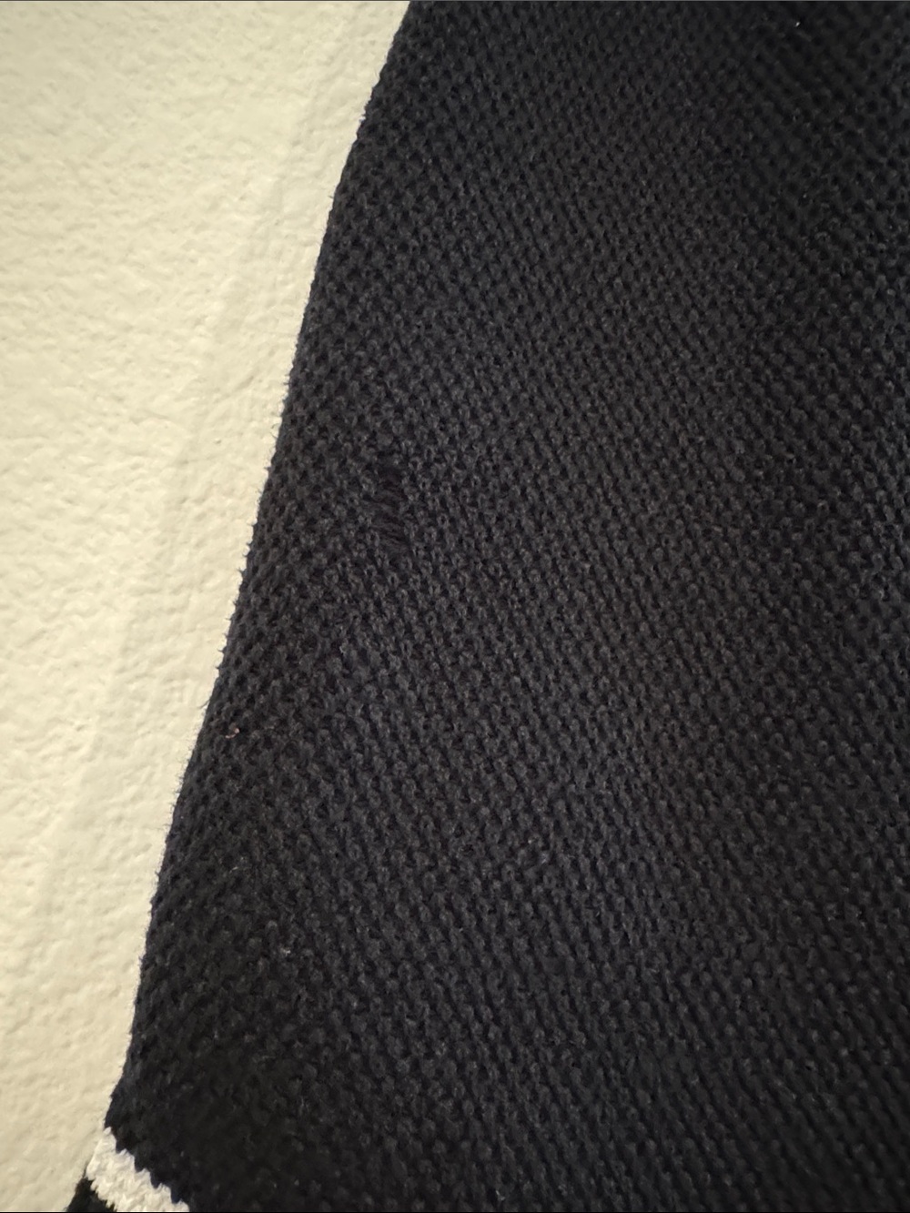 ALO Yoga Black Knit Mini Skirt with White Stripe Hem - Picture 4 of 9
